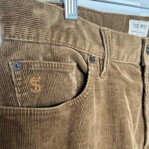 Todd Snyder men’s corduroy five-pocket pants slim fit 32x34